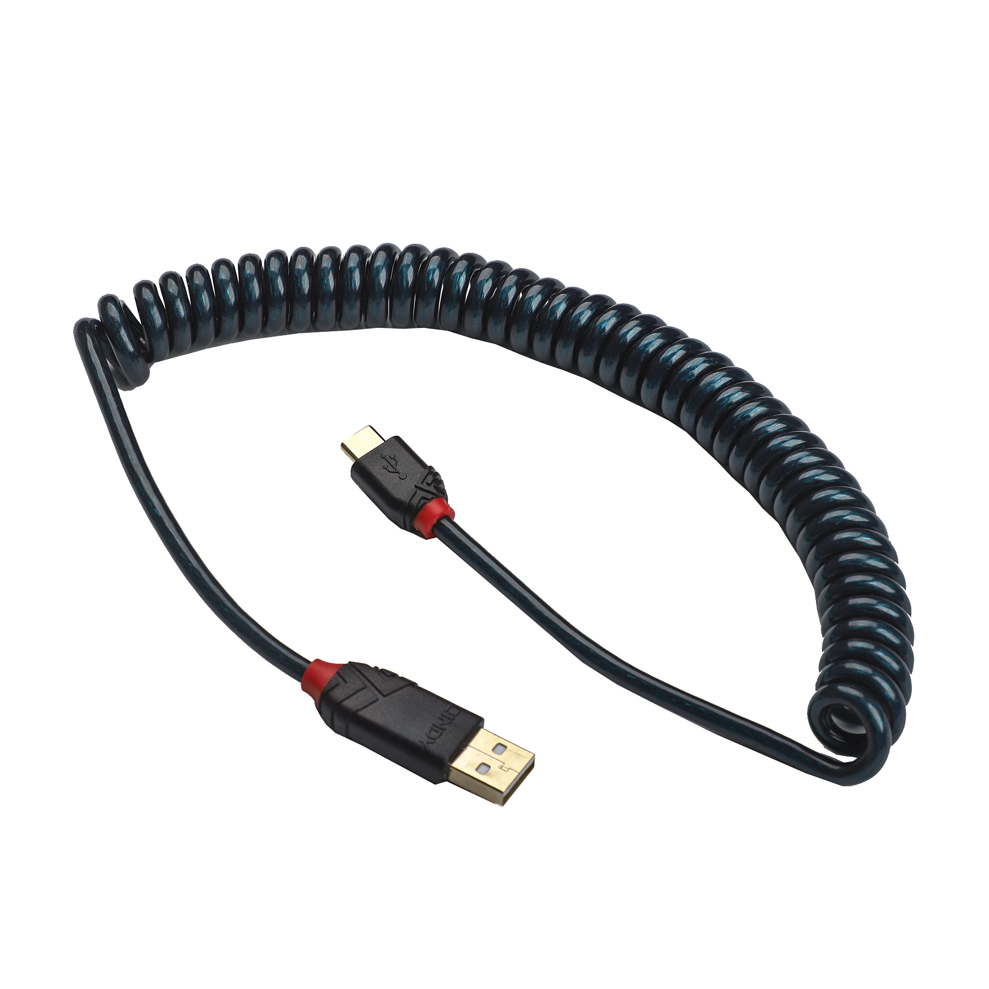 Coiled Usb Cable - Lindy Type A To C USB