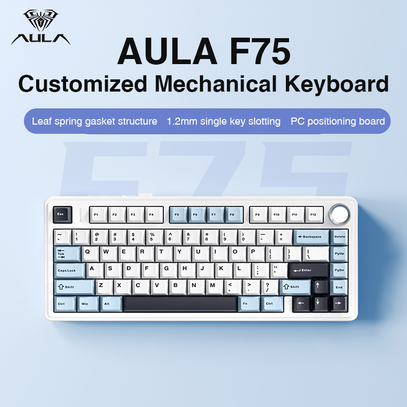 Gaming Keyboard Brand - AULA F75 2.4G Wireless/Bluetooth/Wired Gaming Mechanical