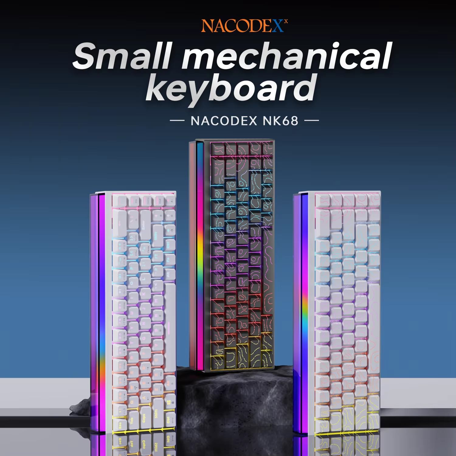 Gaming Keyboard Brand - New Ajazz Nacodex Nk68 Mechanical Keyboard