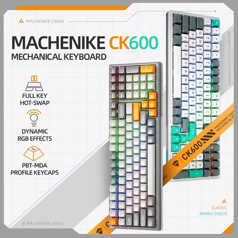 Gaming Keyboard Mechanical Wireless - CK600 Tri-Mode Mechanical Keyboard Full Size