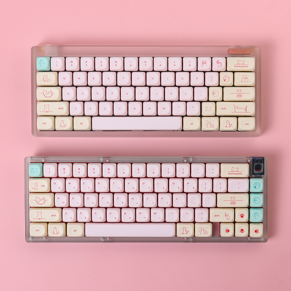 Pink Busy Cat Minimalist Small - Gaming Keyboard Mini recensie en prijs