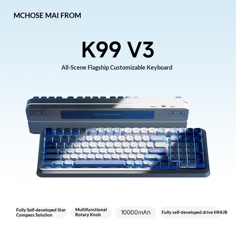 MCHOSE K99 V3 Customizable Mec - Gaming Keyboard Mechanical Wireless recensie en prijs