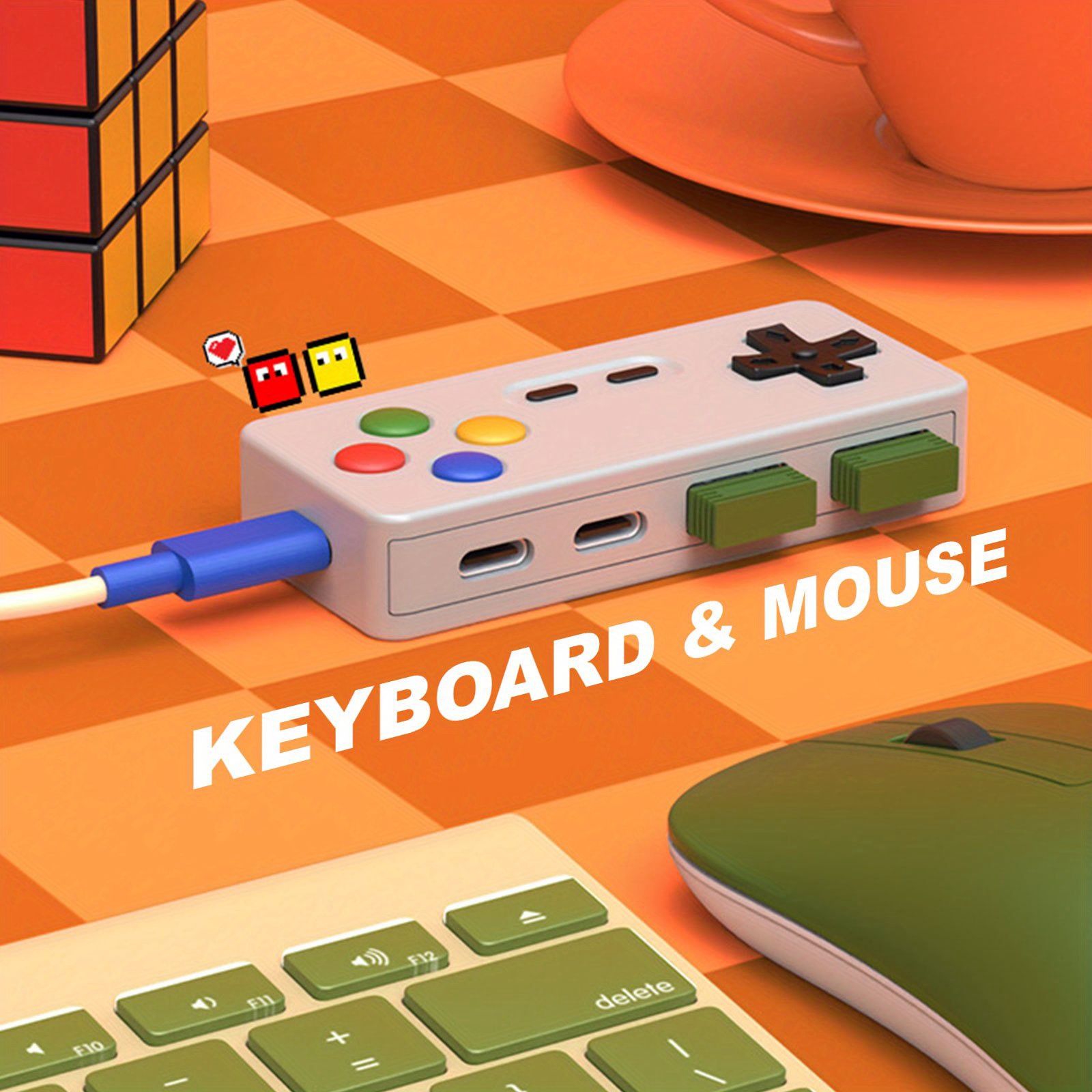 1PC Cartoon USB C Extension Ad - Gaming Keyboard Type C recensie en prijs