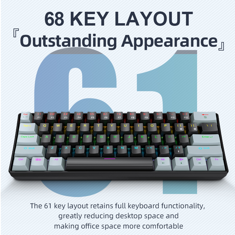 APAYADO K61 Mini Mechanical Ke - Gaming Keyboard Mini Mechanical recensie en prijs