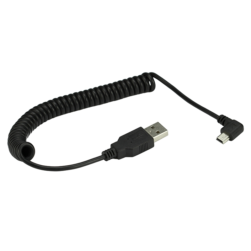 Spring Coiled  Mini USB 5Pin   - Coiled Usb Cable recensie en prijs