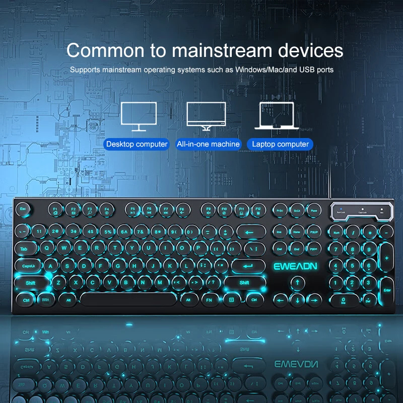 Retro Punk Mechanical Feel Key - Gaming Keyboard Mechanical Wireless recensie en prijs