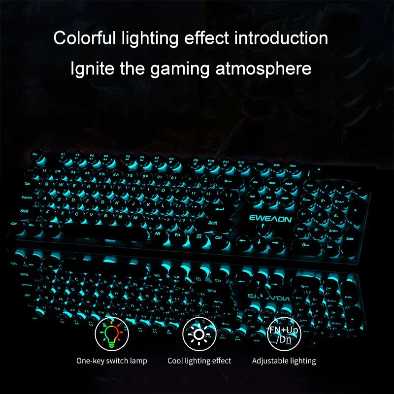 Retro Punk Mechanical Feel Key - Gaming Keyboard Mechanical Wireless recensie en prijs