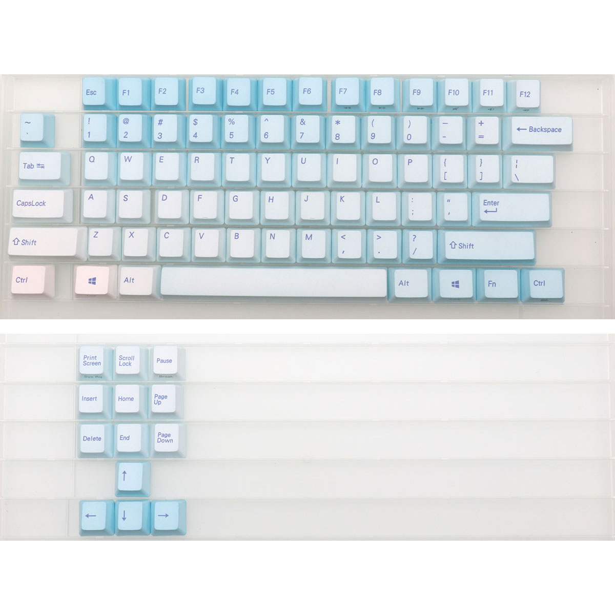 87 Keys Frost Blue Keycaps Che - Gaming Keyboard Blue recensie en prijs