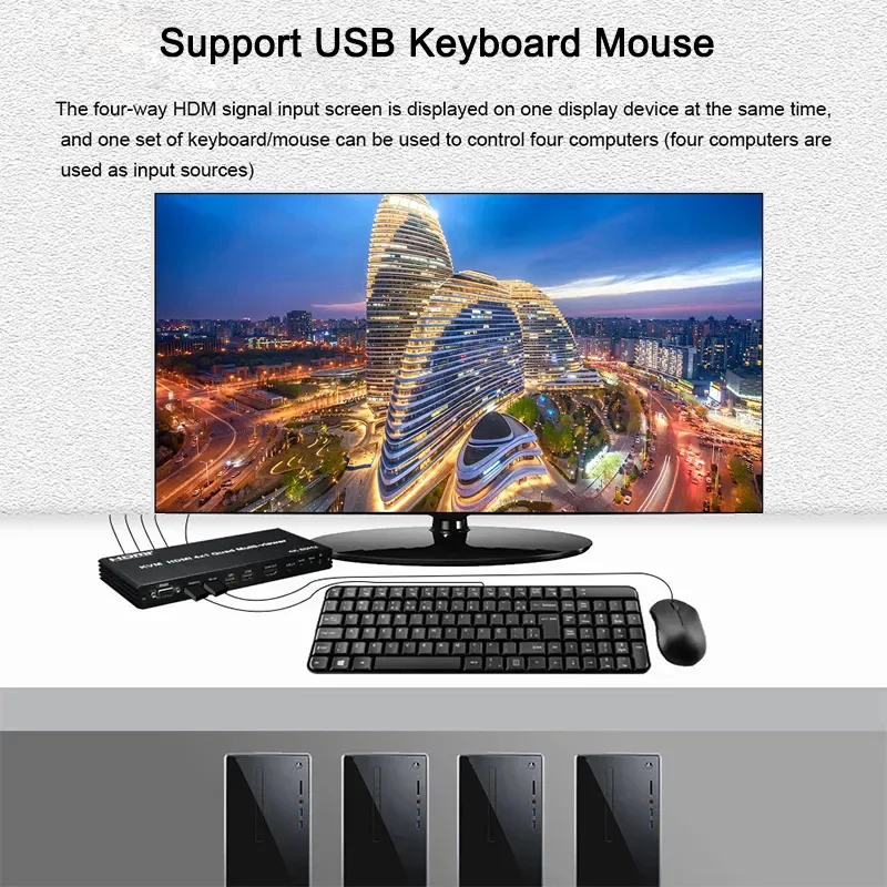 4K 60Hz HDMI Multiviewer 4x1 U - Gaming Keyboard And Mouse For Xbox recensie en prijs