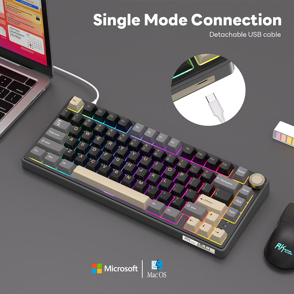 Royal Kludge RK R75 Wired Gami - Gaming Keyboard Brand recensie en prijs