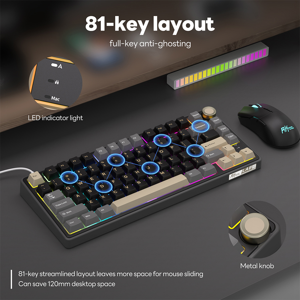 Royal Kludge RK R75 Wired Gami - Gaming Keyboard Brand recensie en prijs