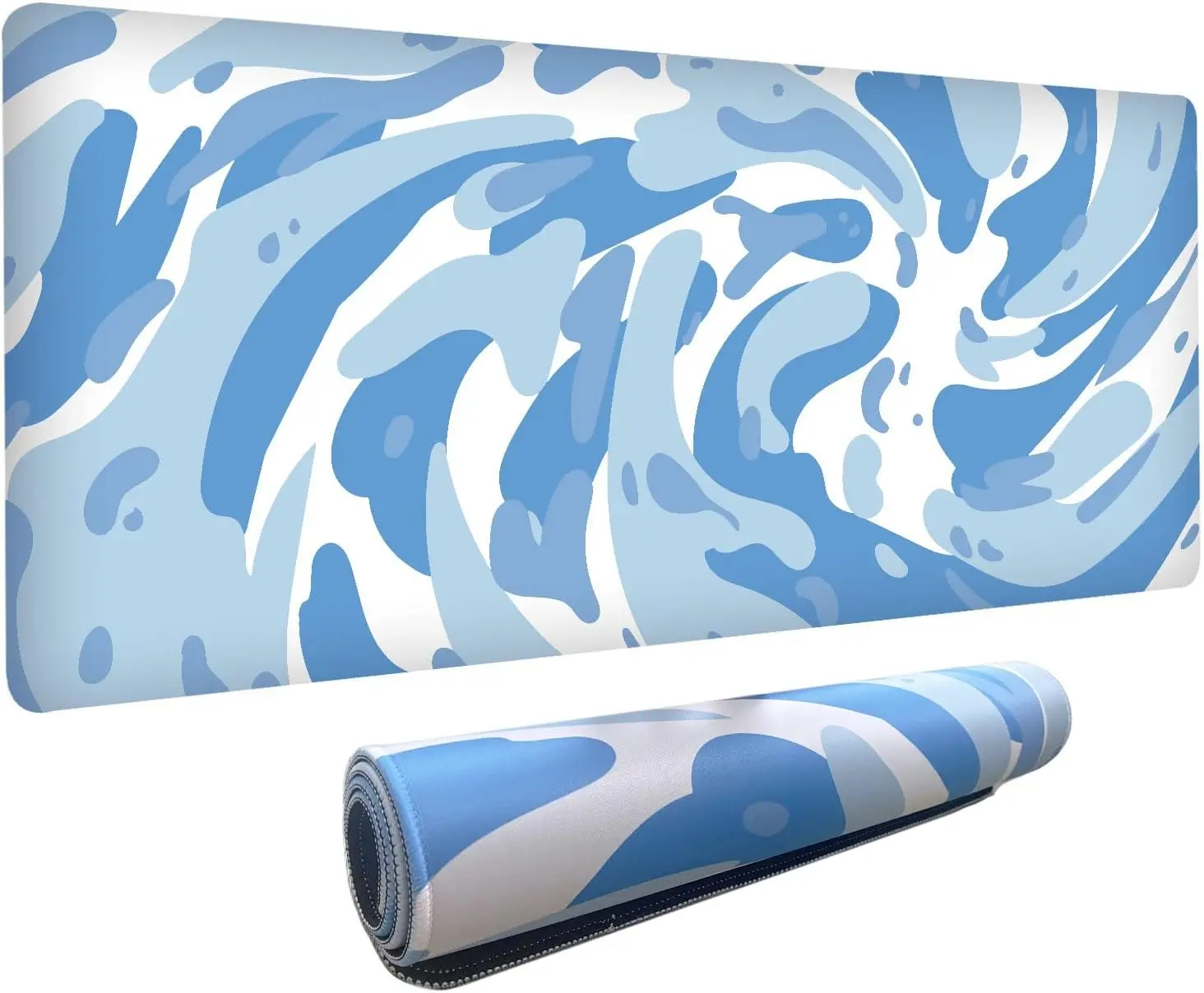 Light Blue Camo Swirl Pattern  - Gaming Keyboard Blue recensie en prijs