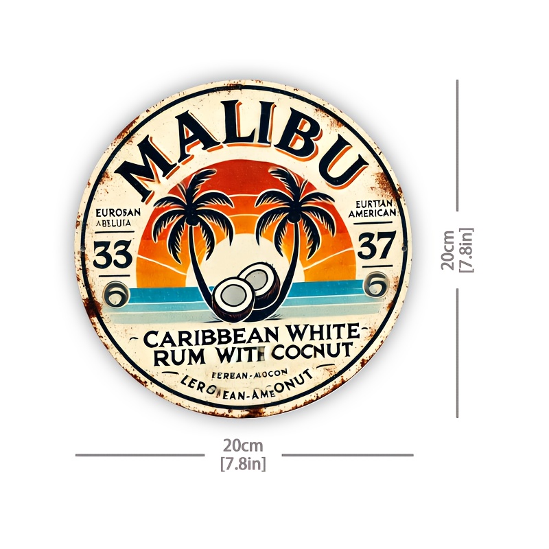 Vintage Malibu Rum Coconut Alu - Brass Weight Plate recensie en prijs