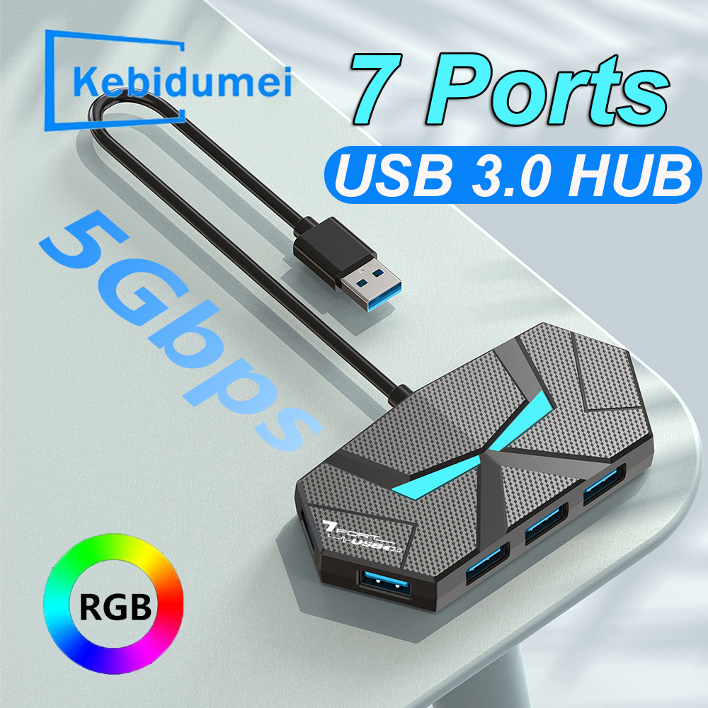 7 Ports USB 3.0 HUB Type C Doc - Gaming Keyboard Type C recensie en prijs