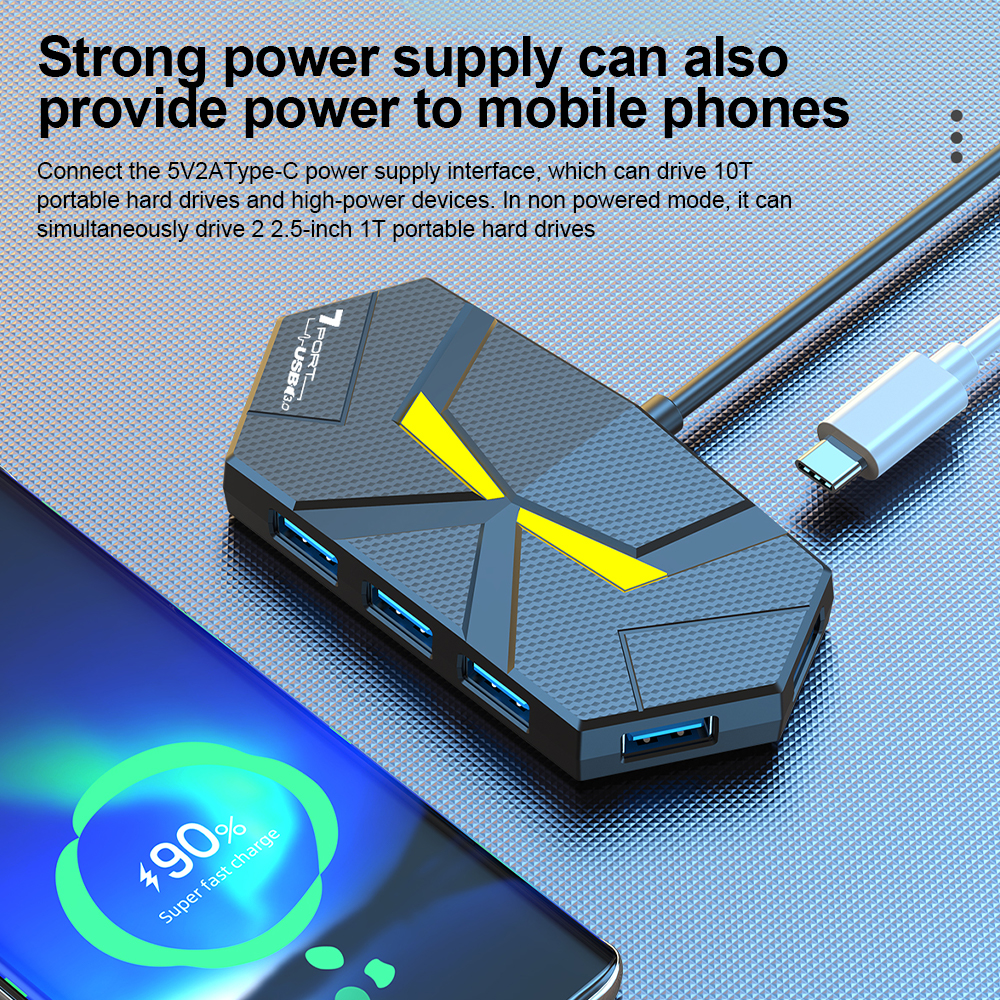 7 Ports USB 3.0 HUB Type C Doc - Gaming Keyboard Type C recensie en prijs