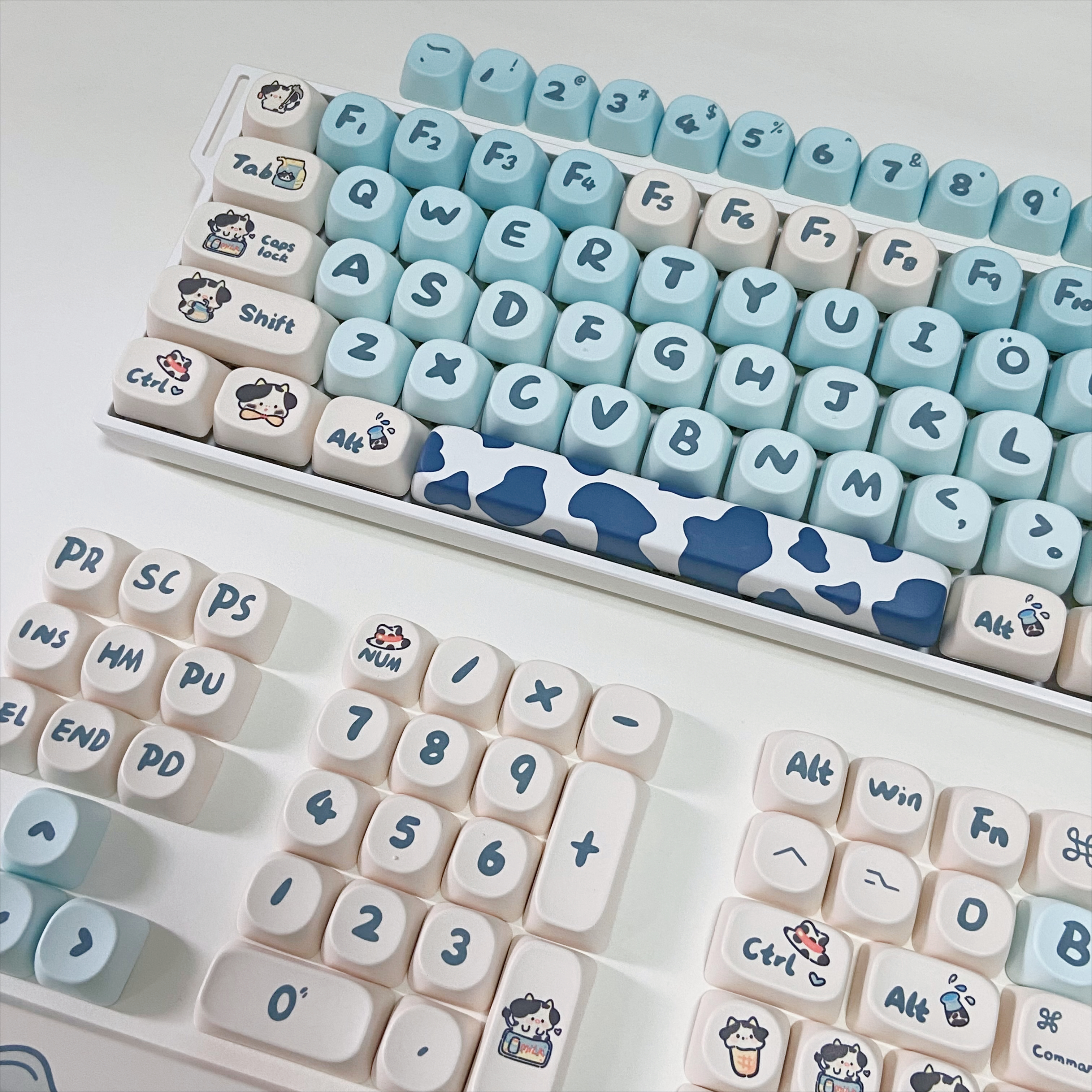 Blue Cow Keycaps for Mechanica - Gaming Keyboard Blue recensie en prijs