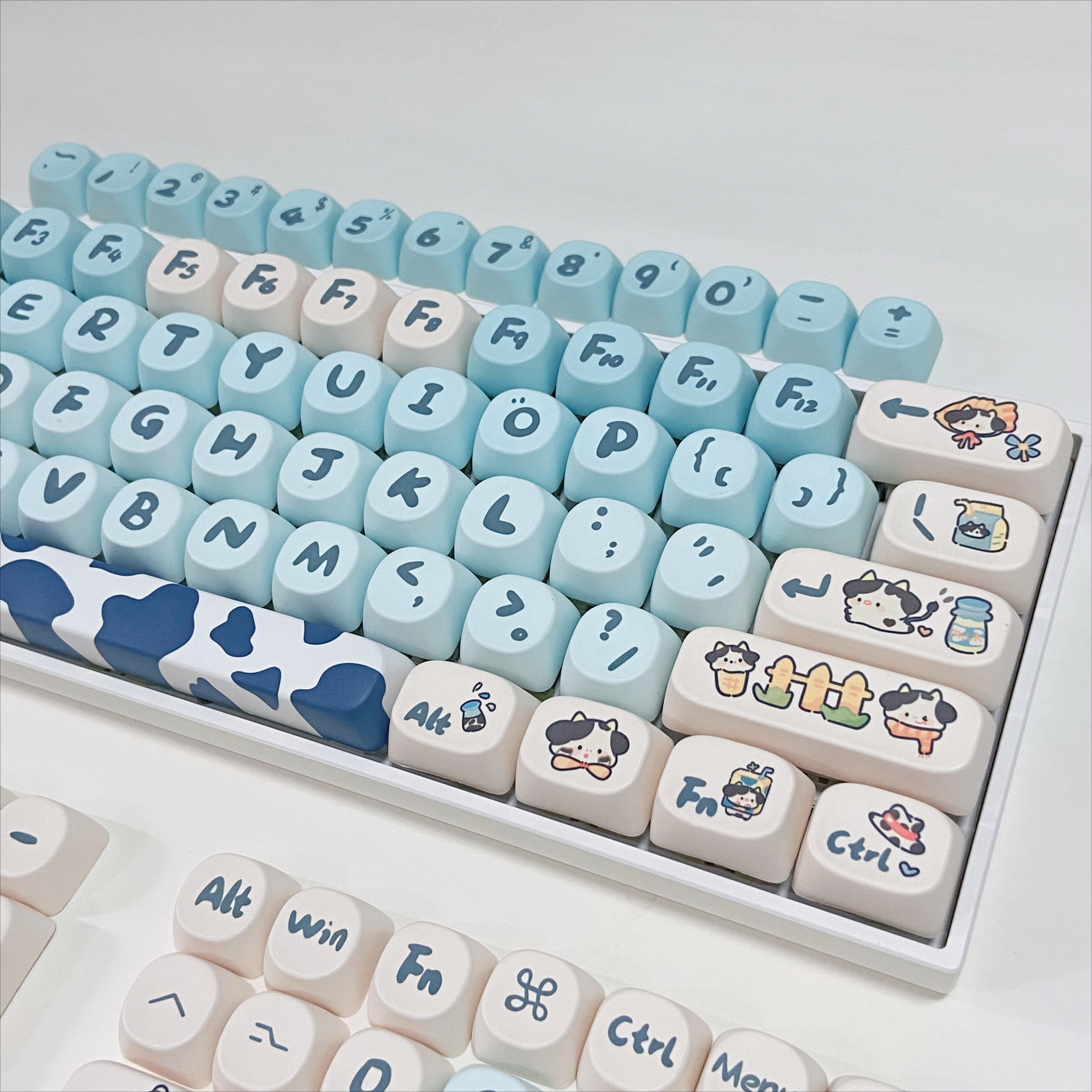 Blue Cow Keycaps for Mechanica - Gaming Keyboard Blue recensie en prijs