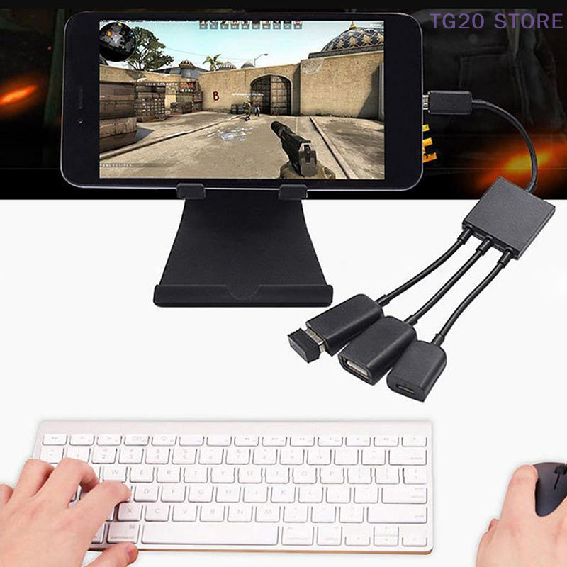 3in1 Micro USB To 2 OTG 3 Port - Gaming Keyboard Type C recensie en prijs