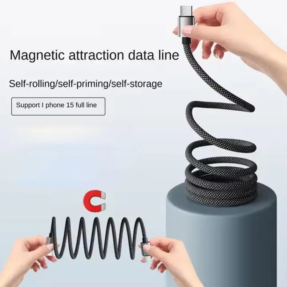 65W Self-coiling Magnetic Attr - Coiled Usb Cable recensie en prijs