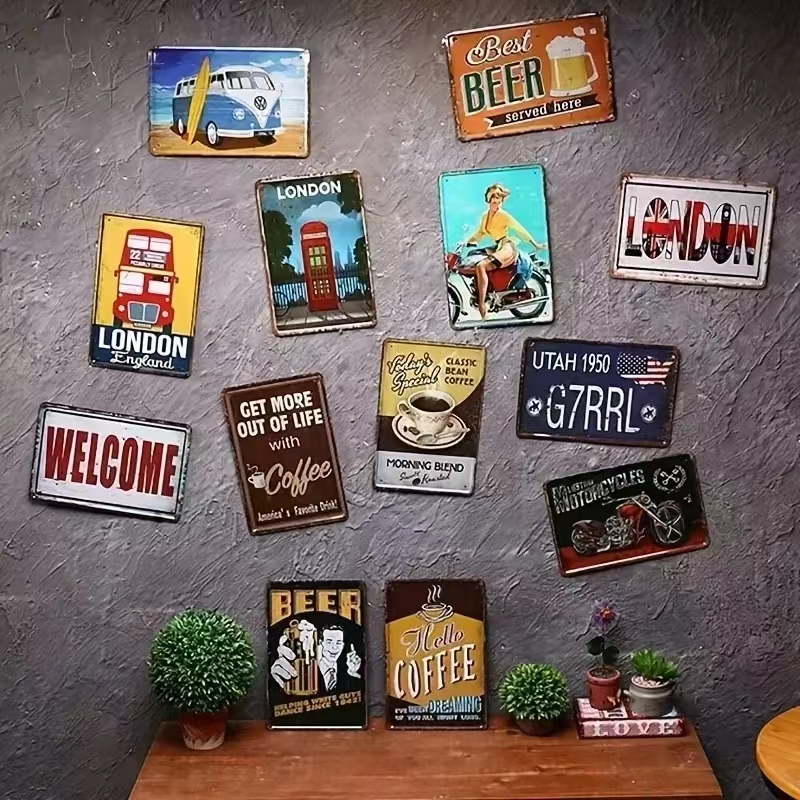 Vintage Bar Metal Signs Bathro - Brass Weight Plate recensie en prijs