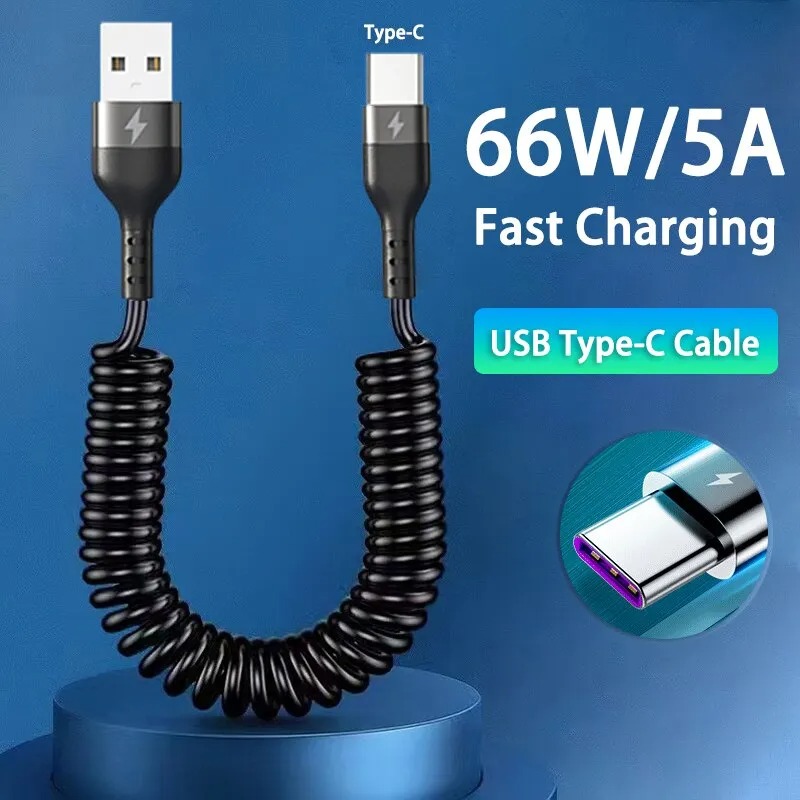 5A Fast Charging Coiled USB C  - Coiled Usb Cable recensie en prijs