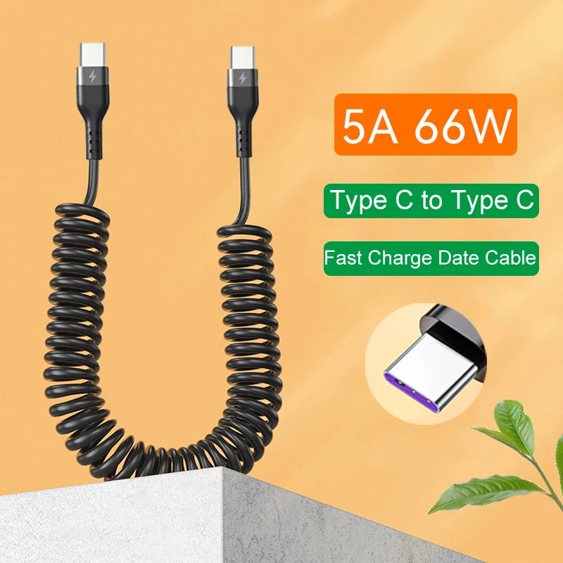 5A Fast Charging Coiled USB C  - Coiled Usb Cable recensie en prijs