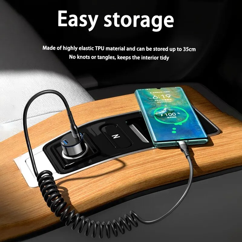 5A Fast Charging Coiled USB C  - Coiled Usb Cable recensie en prijs