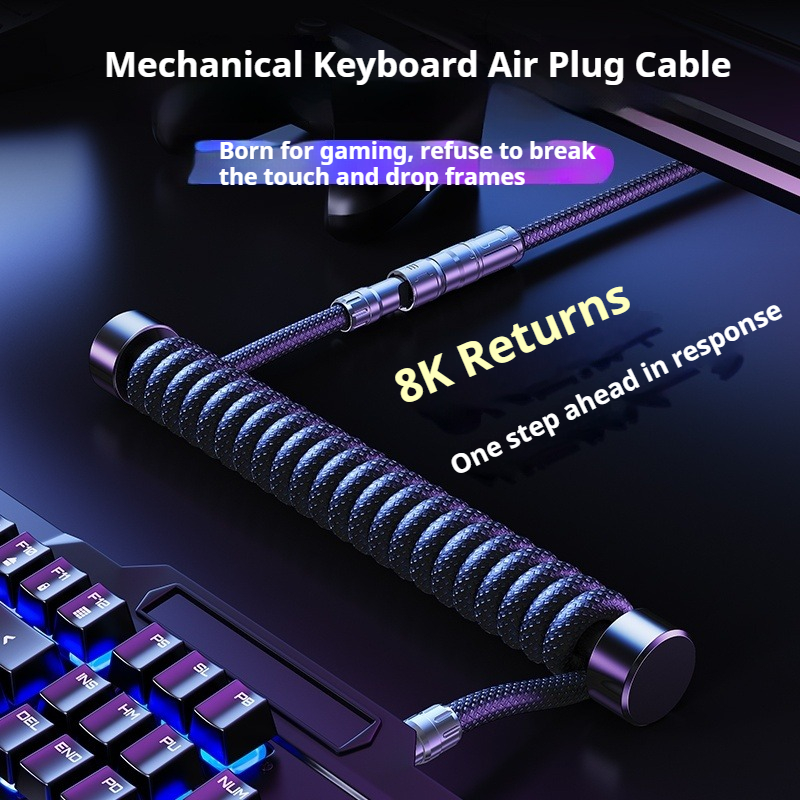 Eary 1.2m Coiled Keyboard Cabl - Gaming Keyboard Type C recensie en prijs
