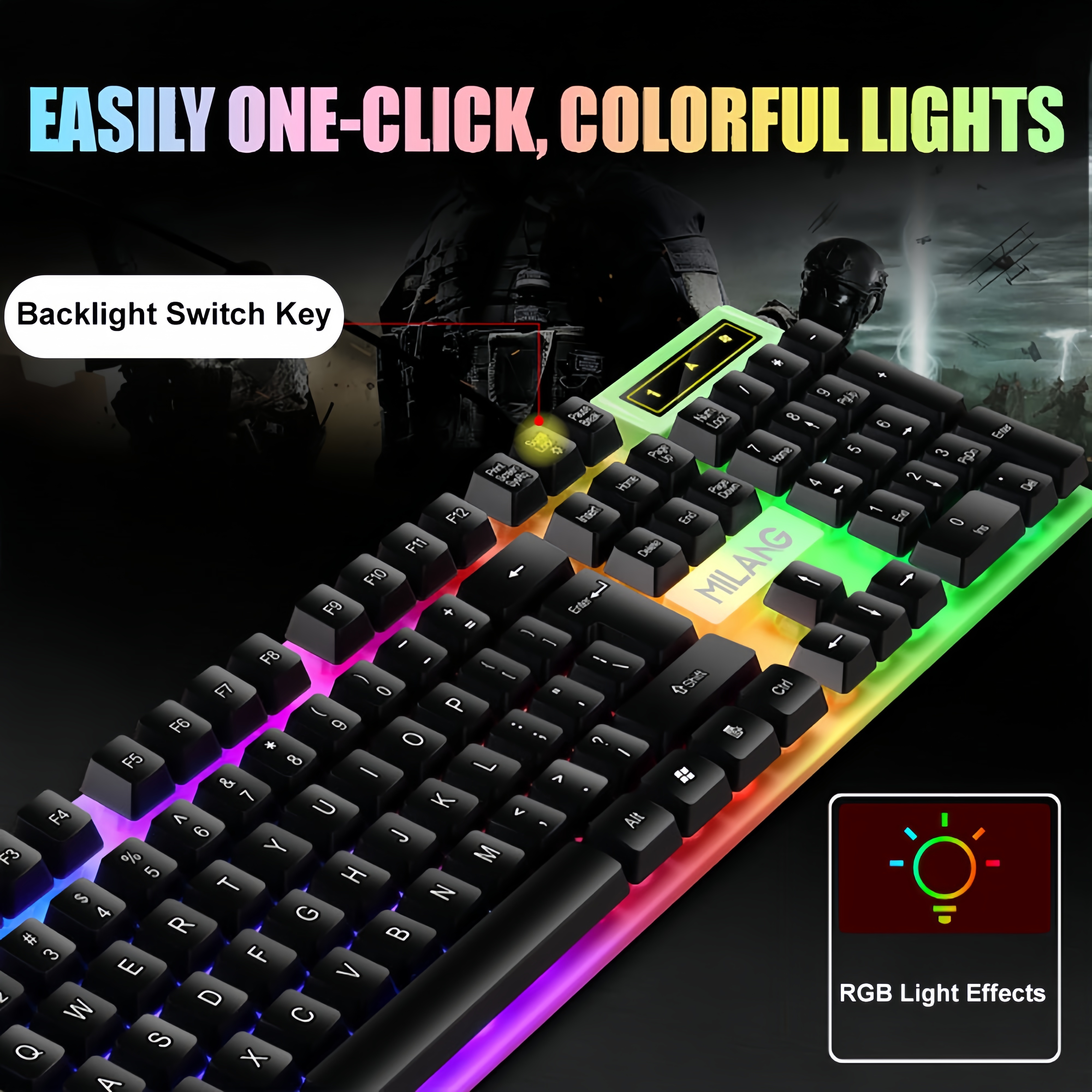 KEBIDUMEI USB Wired Keyboard R - Gaming Keyboard Half recensie en prijs