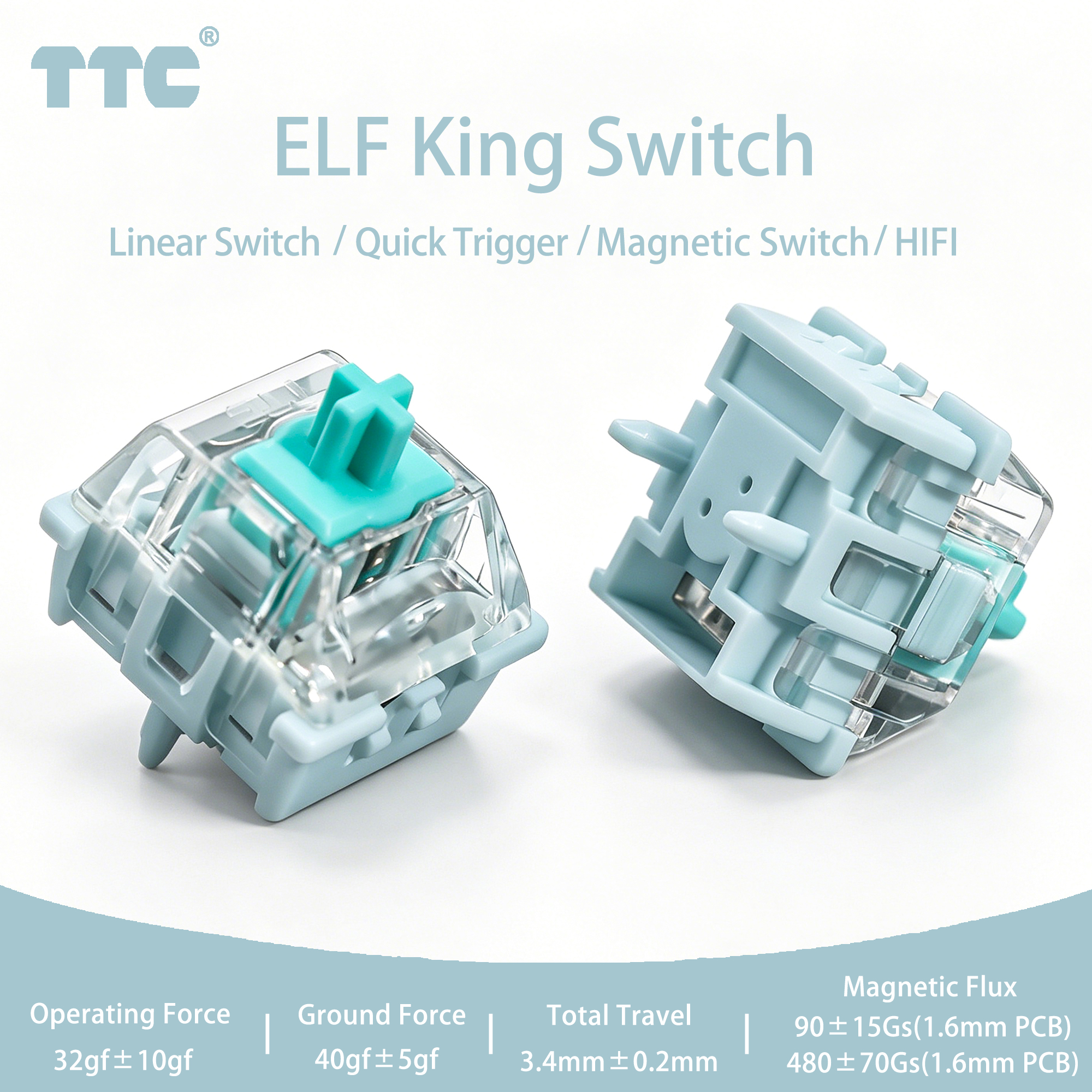 TTC ELF King Magnetic Switches - Gaming Keyboard Ergo recensie en prijs