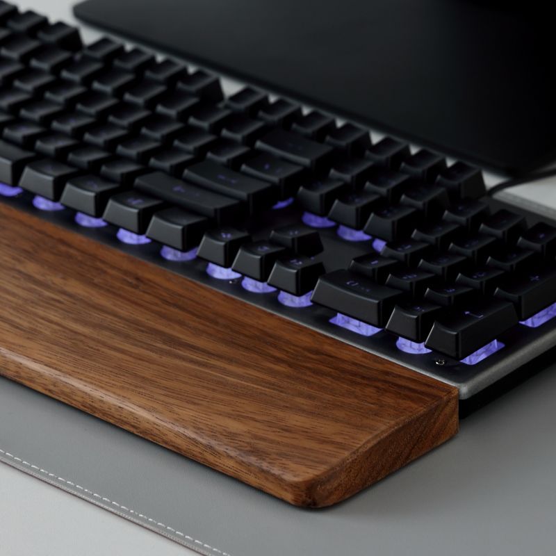 Solid Wood Keyboard Palm Rest  - Gaming Keyboard Ergo recensie en prijs