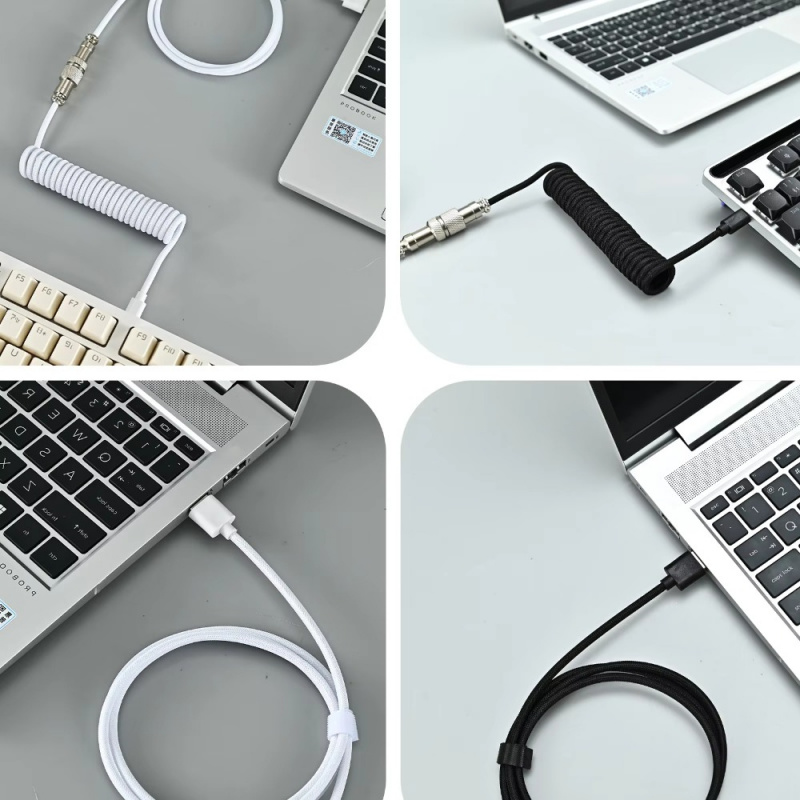 Coiled USB-C Cable with Magnet - Gaming Keyboard Type C recensie en prijs