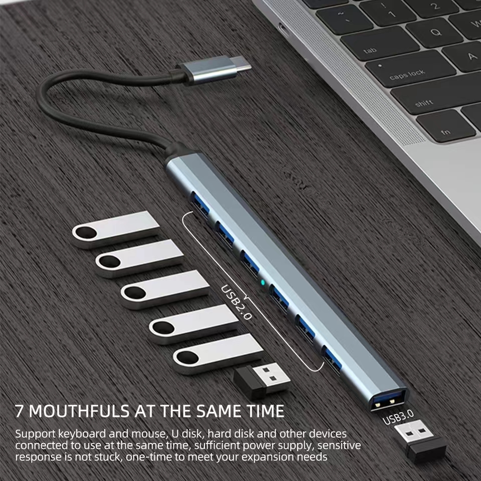 7 Ports USB 3.0 Type C HUB Exp - Gaming Keyboard Type C recensie en prijs
