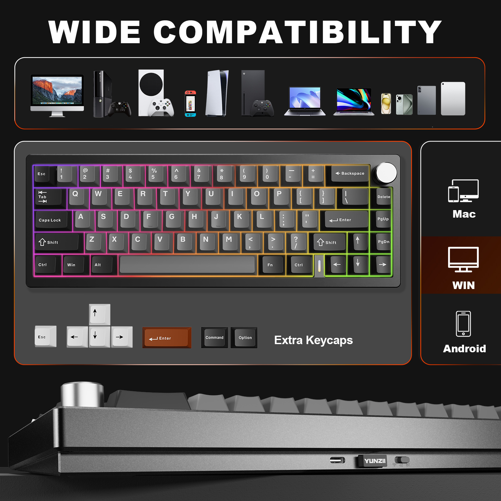 YUNZII AL68 Black QMK/VIA Mech - Gaming Keyboard Brand recensie en prijs