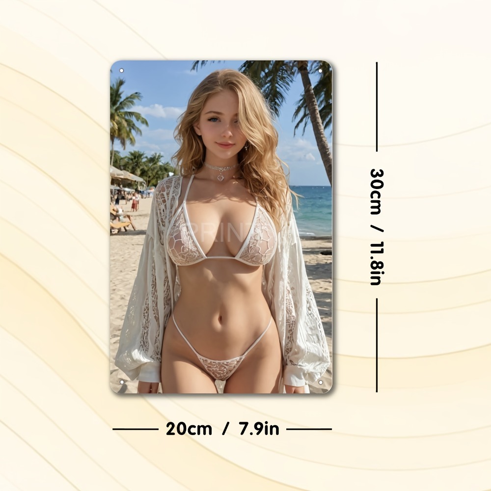 Blonde Bikini Curvy Girl Sexy  - Brass Weight Plate recensie en prijs