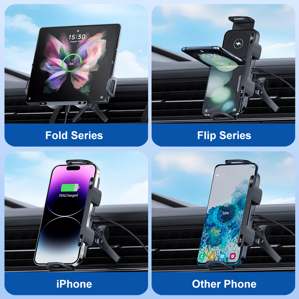 Car Wireless Charger Dual Coil - Coiled Usb Cable recensie en prijs