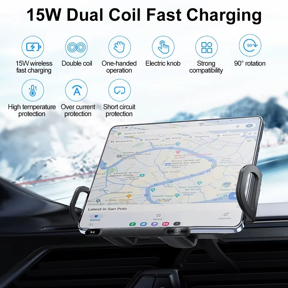 Car Wireless Charger Dual Coil - Coiled Usb Cable recensie en prijs