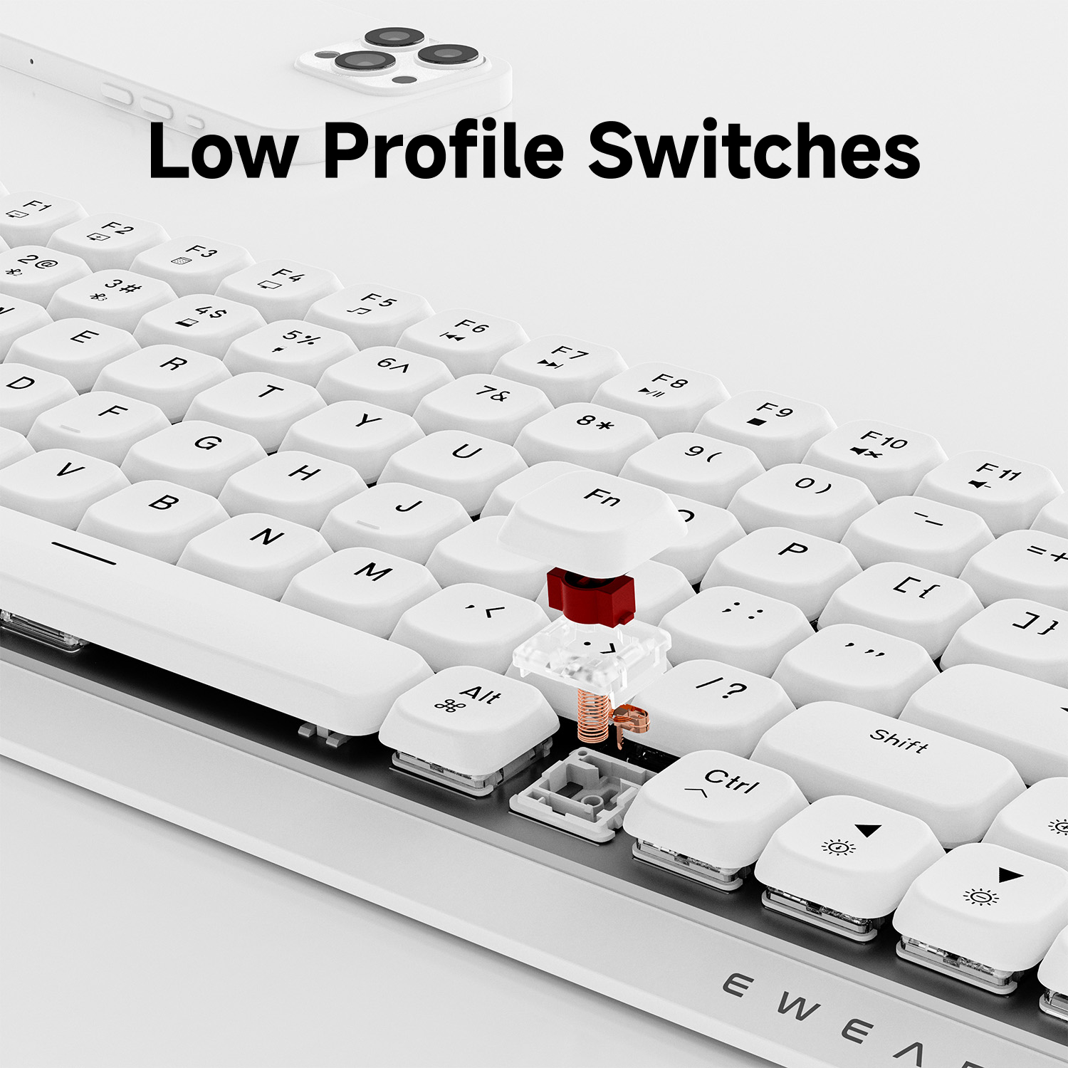 EWEADN 84 Keys Tri-Mode Low Pr - Gaming Keyboard Mechanical recensie en prijs