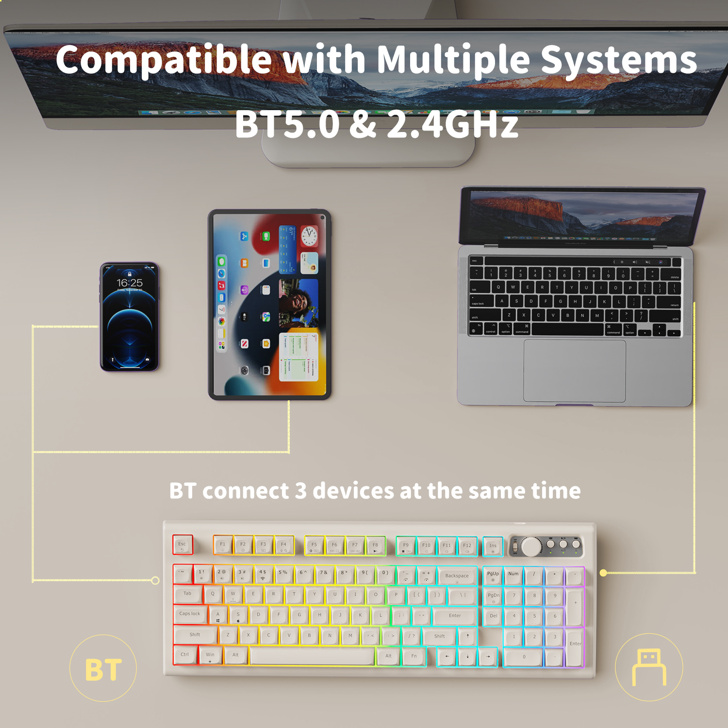 EWEADN V97 Cute Creamy Keyboar - Gaming Keyboard That Is Quiet recensie en prijs