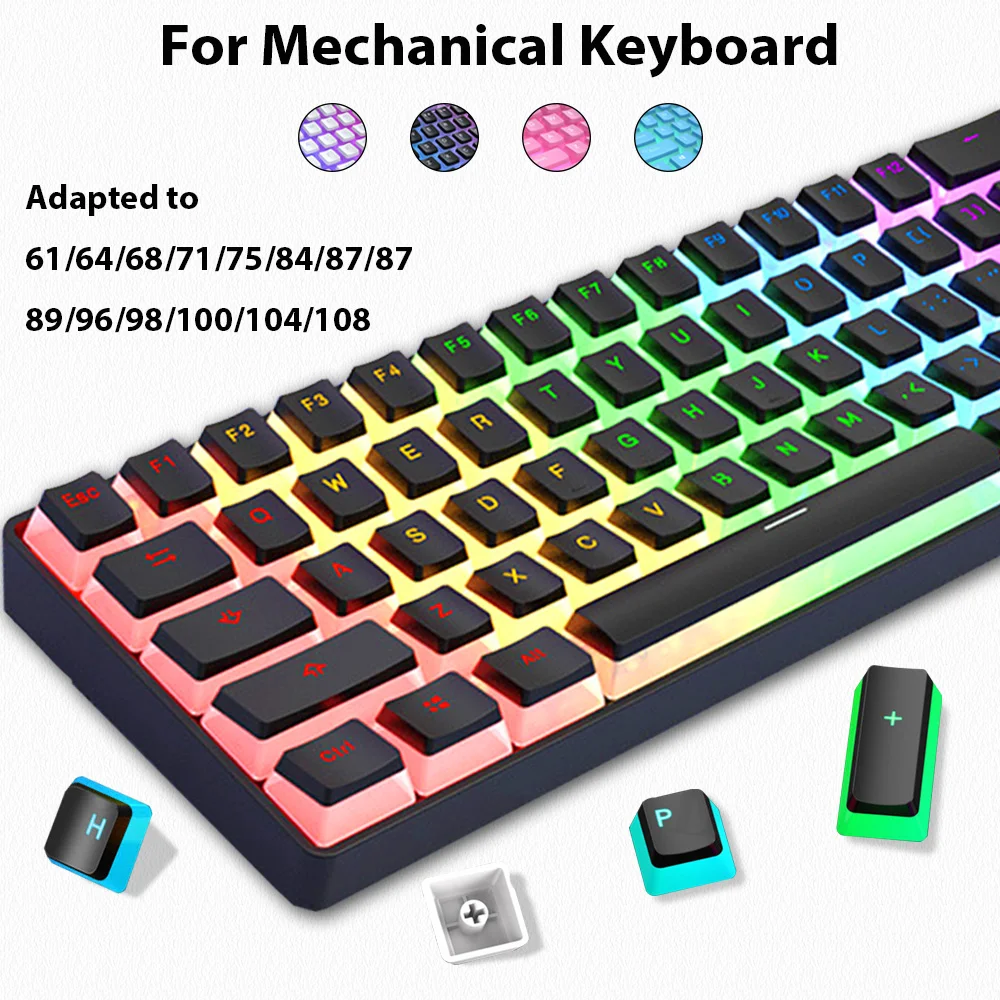 129 Keys Pudding Keycaps PBT D - Gaming Keyboard No Rgb recensie en prijs