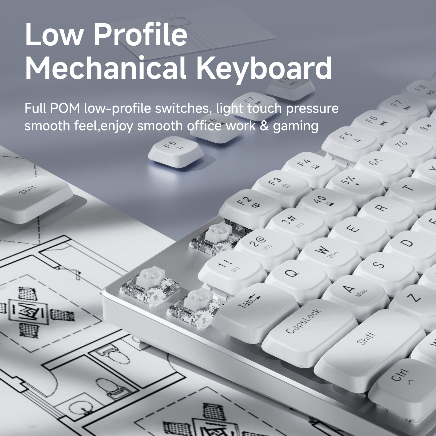 EWEADN Wireless Low-Profile Me - Gaming Keyboard Mechanical recensie en prijs