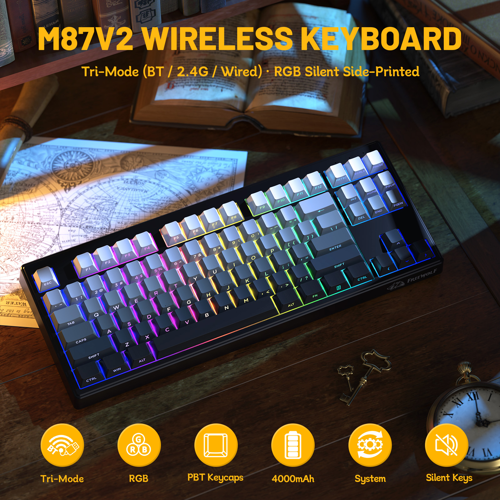 ZIYOULANG M87V2 87 Keys Tri-Mo - Gaming Keyboard That Is Quiet recensie en prijs