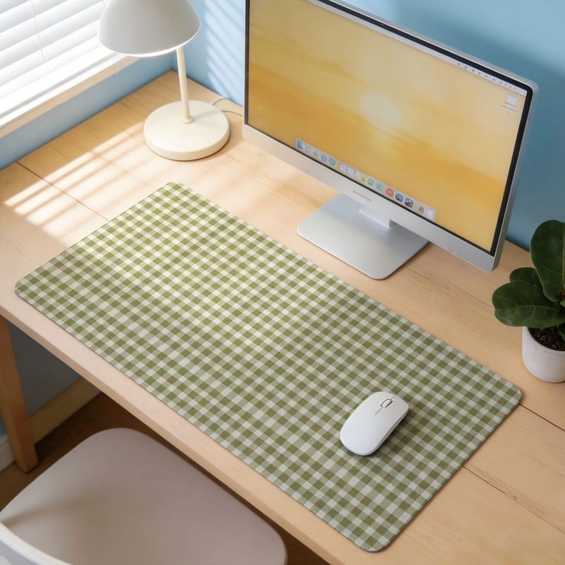 Olive Green Check Design Mouse - Gaming Keyboard Brand recensie en prijs