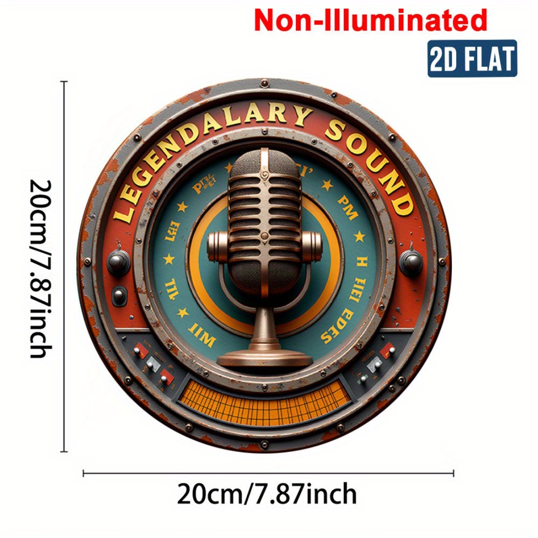 Vintage Stereo Wall Art 2D Met - Brass Weight Plate recensie en prijs