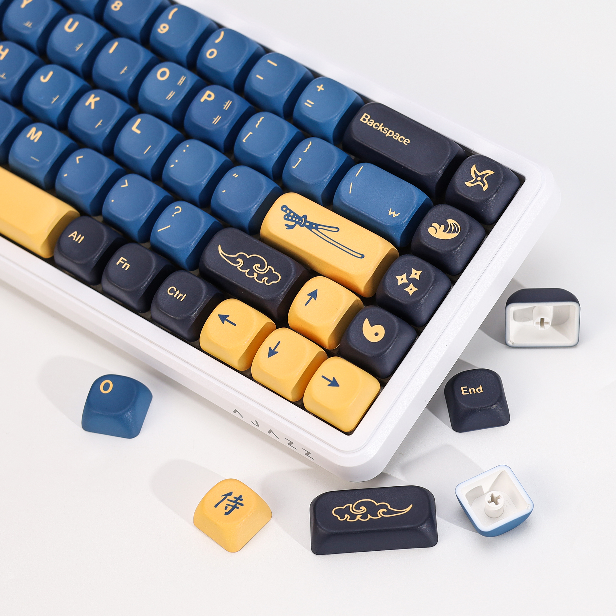 KBDiy Korean Keycap Retro GMK  - Gaming Keyboard Blue recensie en prijs