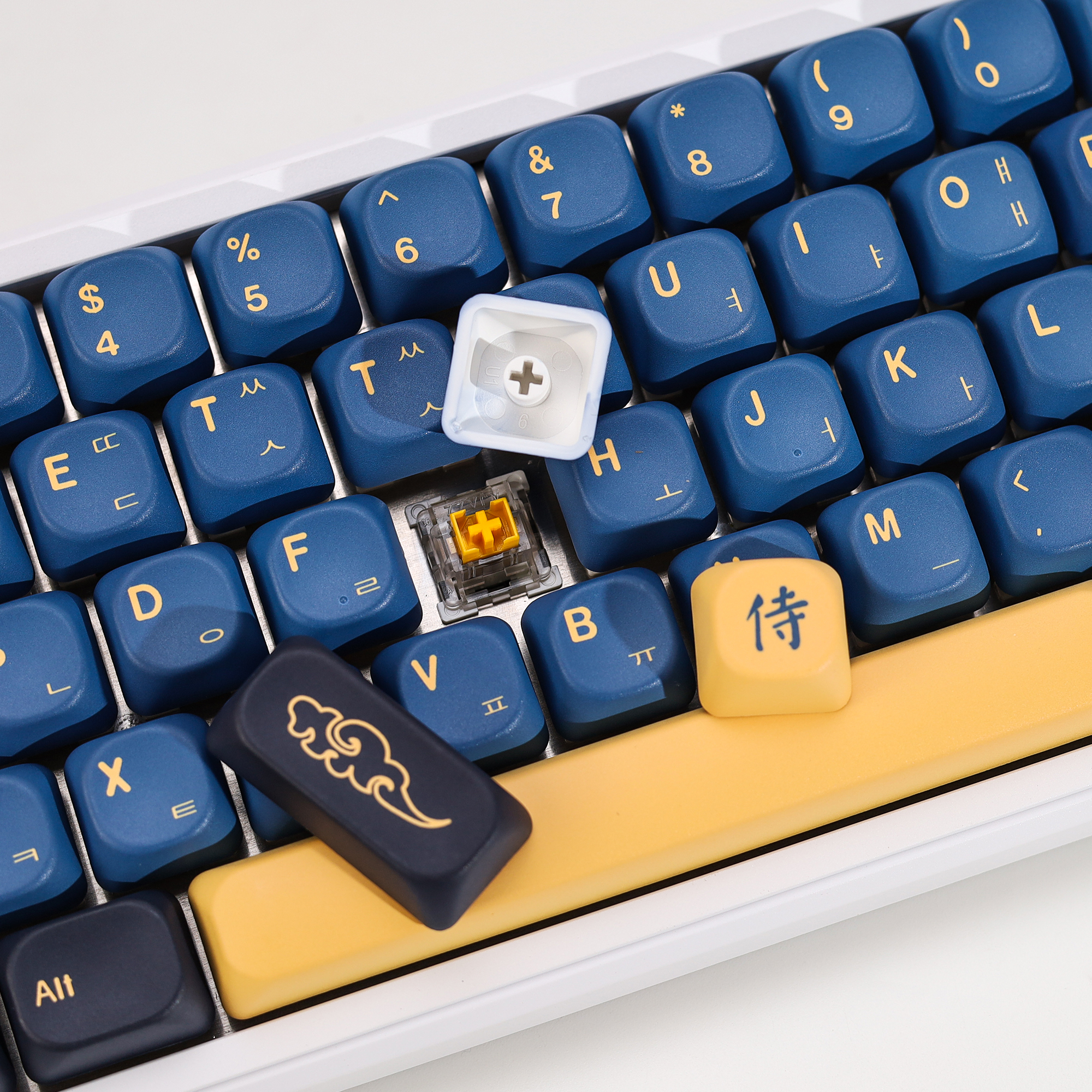 KBDiy Korean Keycap Retro GMK  - Gaming Keyboard Blue recensie en prijs