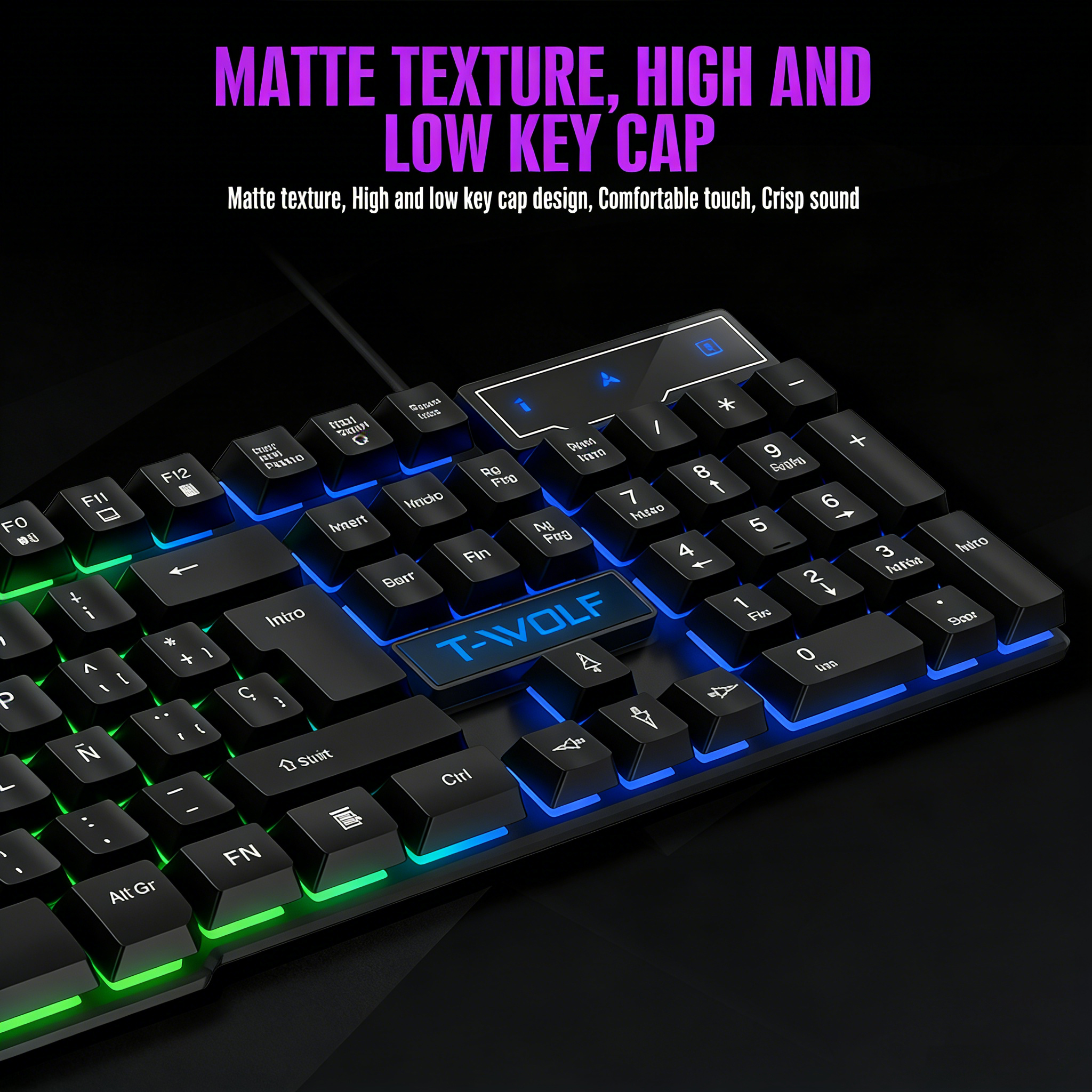 Mechanical feel Gaming Keyboar - Gaming Keyboard Half recensie en prijs
