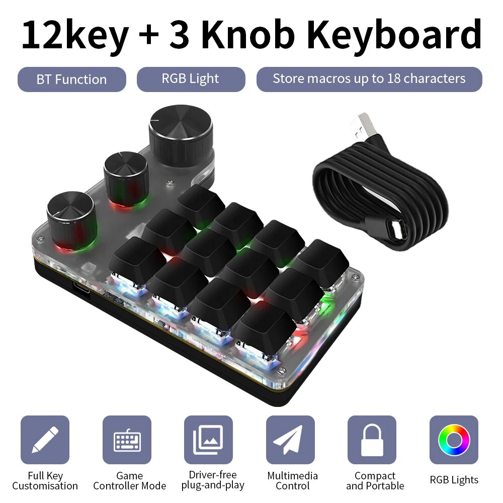 Bluetooth Programming Macro Cu - Gaming Keyboard Mini Mechanical recensie en prijs