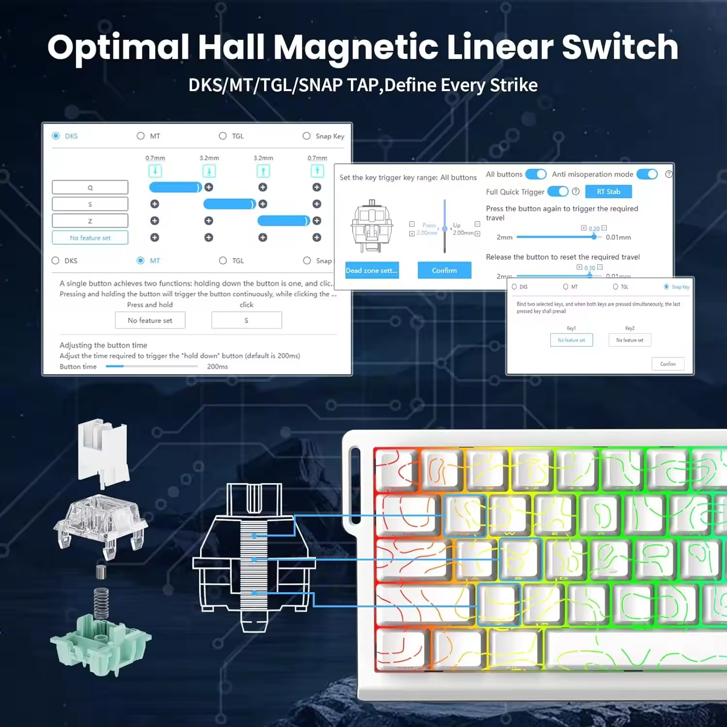 Attack Shark X68 He Wired RGB  - Gaming Keyboard Mechanical recensie en prijs