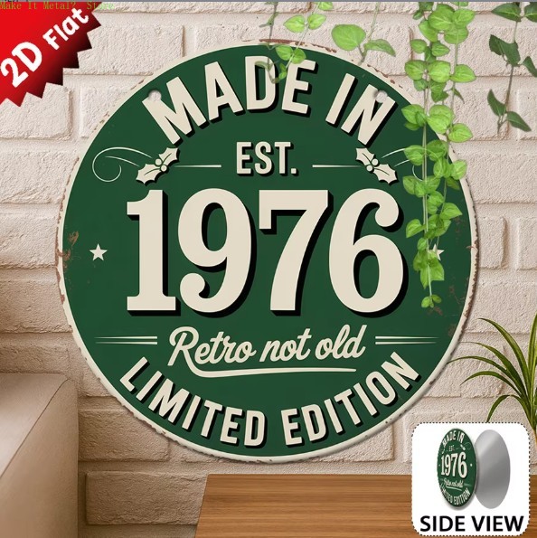 Made in 1976 Retro Not Old 2D  - Brass Weight Plate recensie en prijs